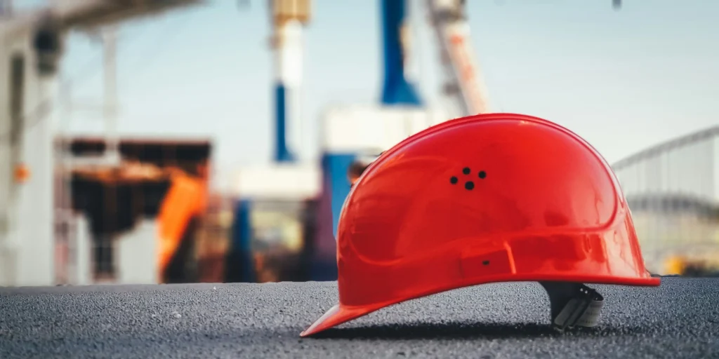 a red helmet signaling safety in using propane